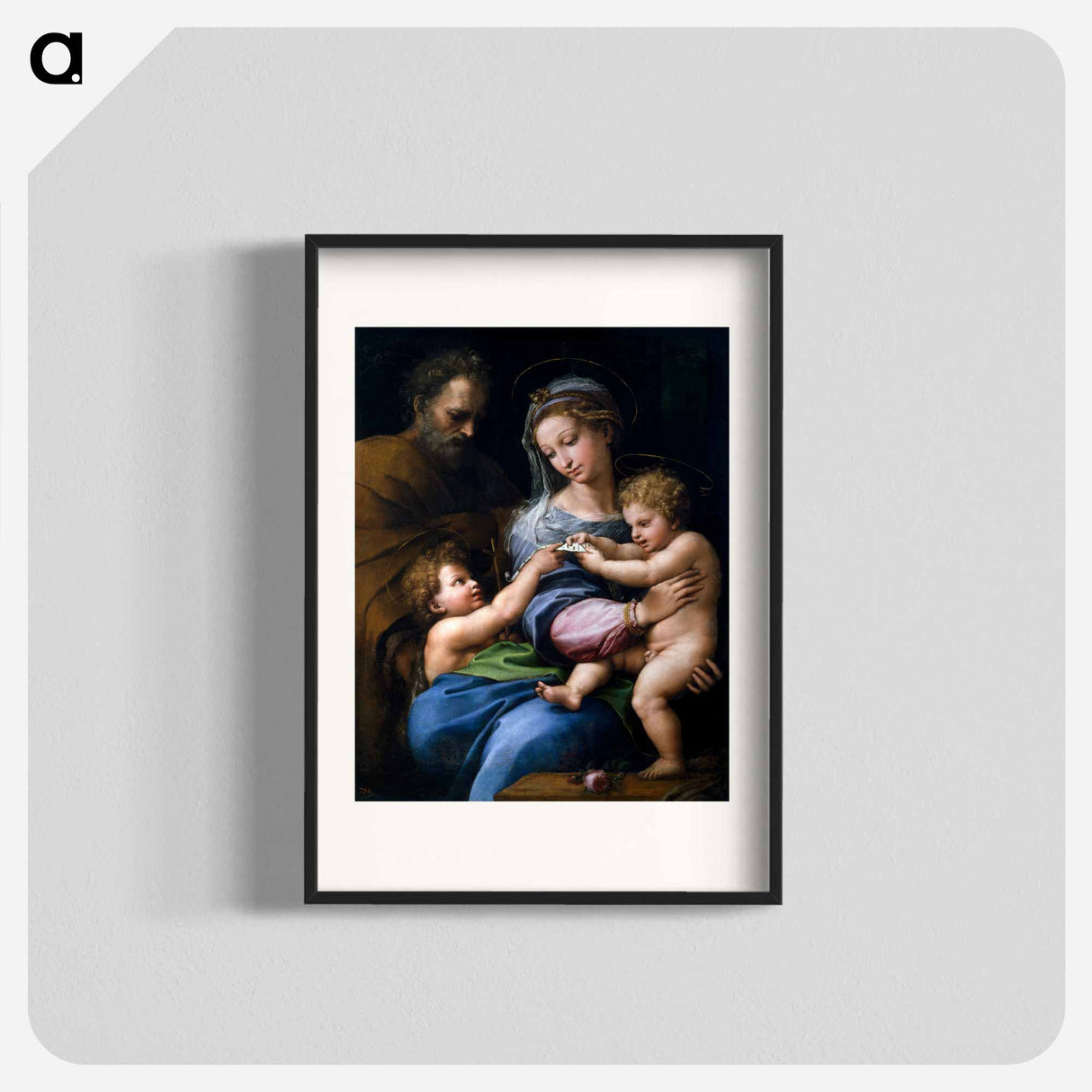 Raphael's Madonna of the Rose - ラファエロ サンティ Poster.