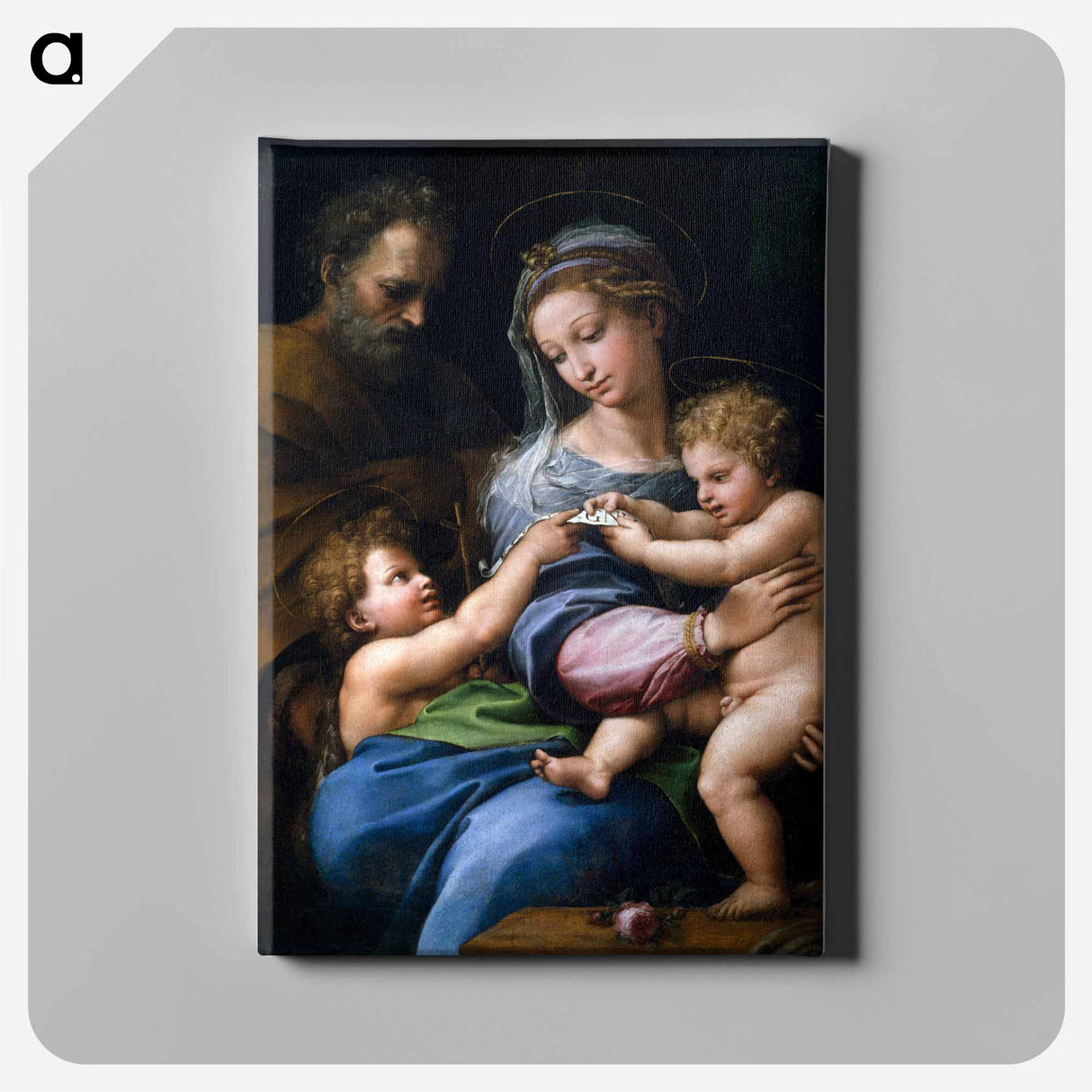 Raphael's Madonna of the Rose - ラファエロ サンティ Canvas.