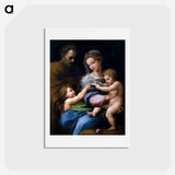 Raphael's Madonna of the Rose - ラファエロ サンティ Postcard.