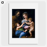 Raphael's Madonna of the Rose - ラファエロ サンティ Poster.