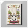 アートパネル-Guide for Constructing the Letter G from Mira Calligraphiae Monumenta
 - 書道のお手本 Canvas.