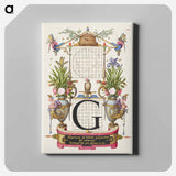 アートパネル-Guide for Constructing the Letter G from Mira Calligraphiae Monumenta
 - 書道のお手本 Canvas.