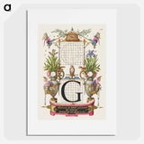 アートポスター-Guide for Constructing the Letter G from Mira Calligraphiae Monumenta
 - 書道のお手本 Poster.
