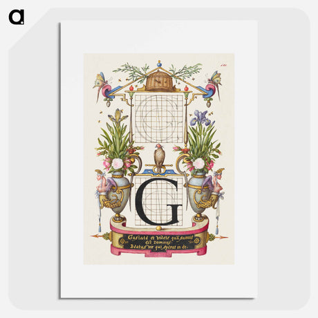 アートポスター-Guide for Constructing the Letter G from Mira Calligraphiae Monumenta
 - 書道のお手本 Poster.