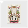 アートポストカード-Guide for Constructing the Letter G from Mira Calligraphiae Monumenta
 - 書道のお手本 Postcard.