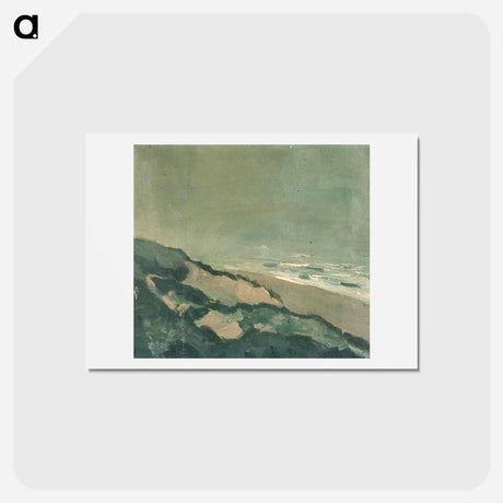 アートポストカード-Dunes and sea - テオ ファン ドゥースブルフ Postcard.