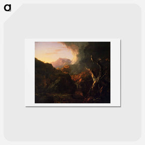 アートポストカード-Landscape with Dead Tree - トーマス コール Postcard.