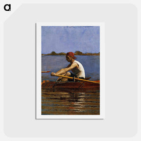 アートポストカード-John Biglin in a Single Scull - トーマス エイキンズ Postcard.