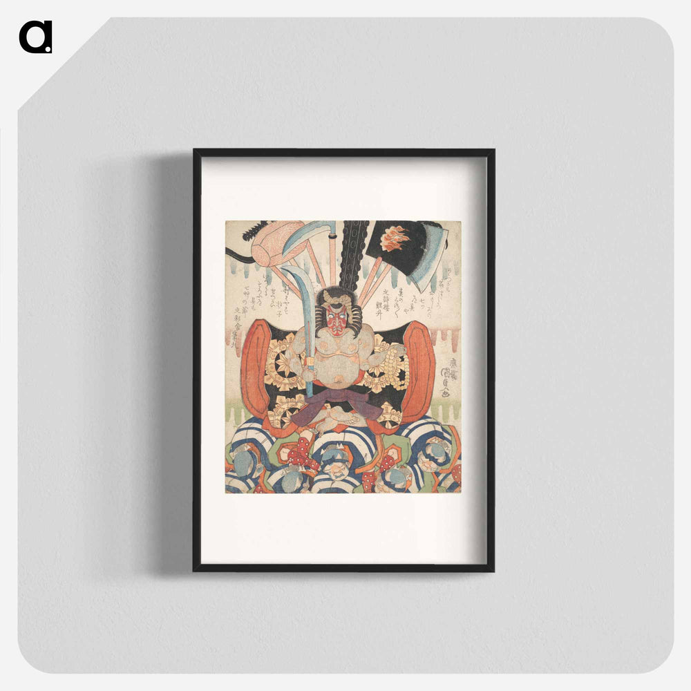 アートポスター-Danjūrō VII's Benkei as Fudō Myōō
 - 歌川 国貞 Poster.