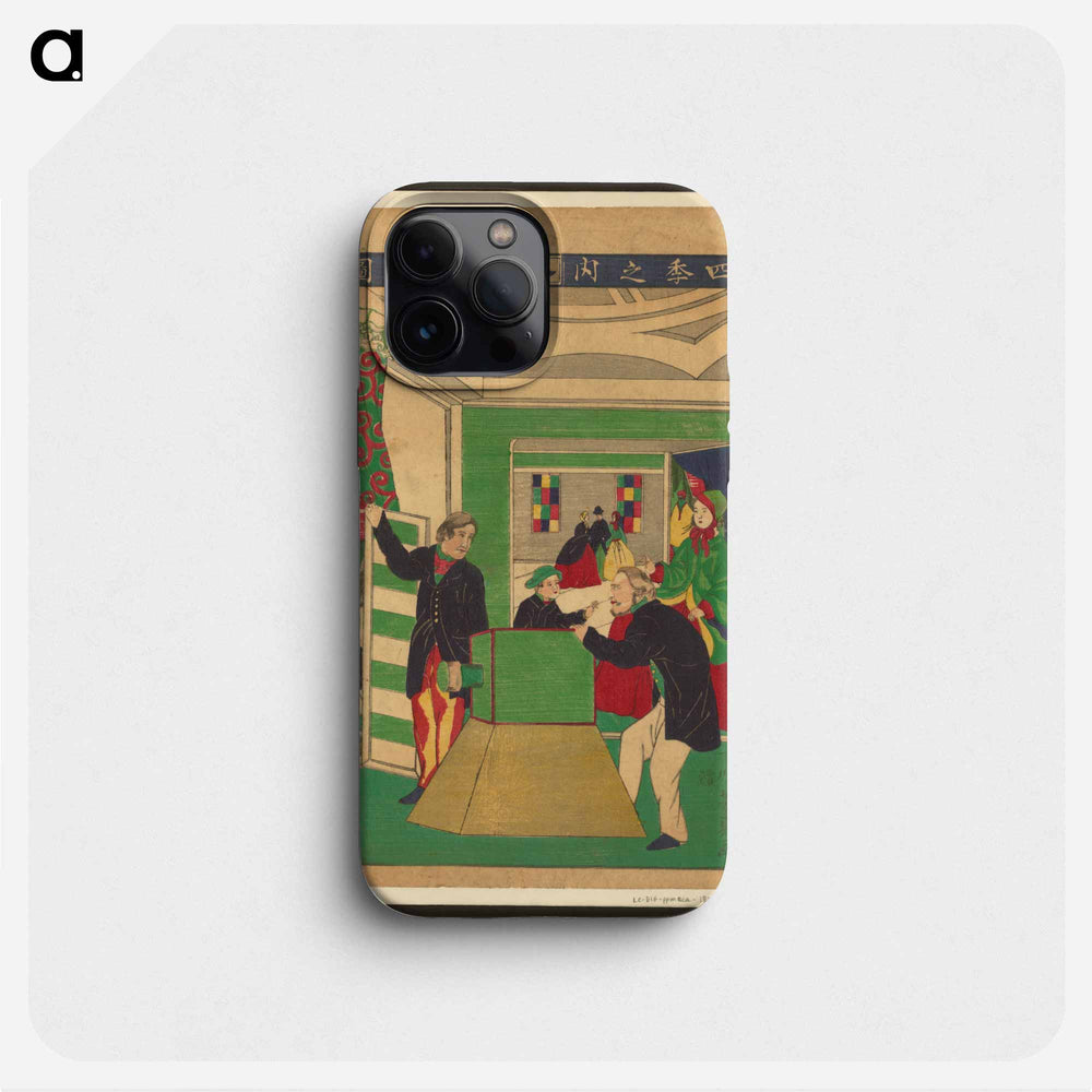 Early foreign photographer in Yokohama by Utagawa, Yoshikazu - 歌川よしかず Phone Case.