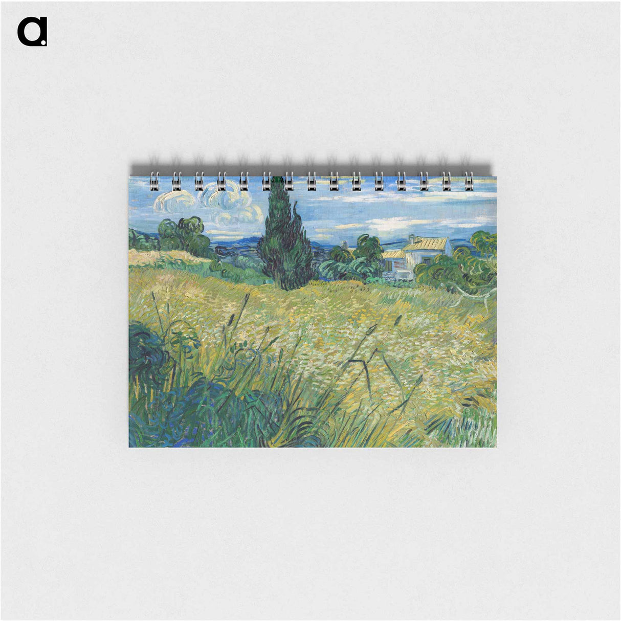 Green Wheat Field with Cypress - フィンセント ファン ゴッホ Memo.