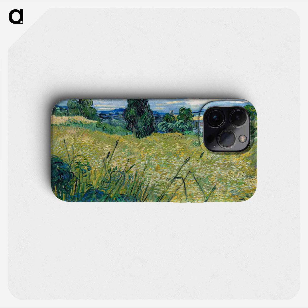 Green Wheat Field with Cypress - フィンセント ファン ゴッホ Phone Case.