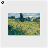 アートポストカード-Green Wheat Field with Cypress - フィンセント ファン ゴッホ Postcard.