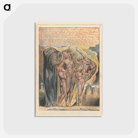 アートポストカード-Jerusalem, Plate 32 - ウィリアム ブレイク Postcard.