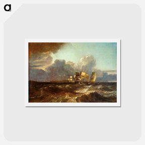 アートポストカード-Ships Bearing up for Anchorage ('The Egremont Sea Piece') - ウィリアム ターナー Postcard.
