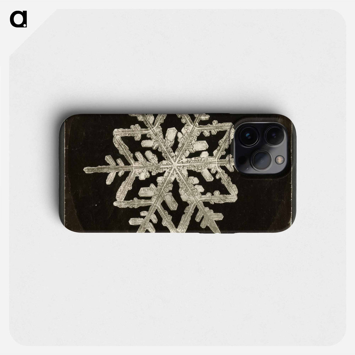 Wilson Bentley Photomicrograph of Fernlike Stellar Snowflake No. 542A - ウィルソン ベントレー Phone Case.