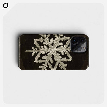 Wilson Bentley Photomicrograph of Fernlike Stellar Snowflake No. 542A - Wilson Bentley Phone Case.