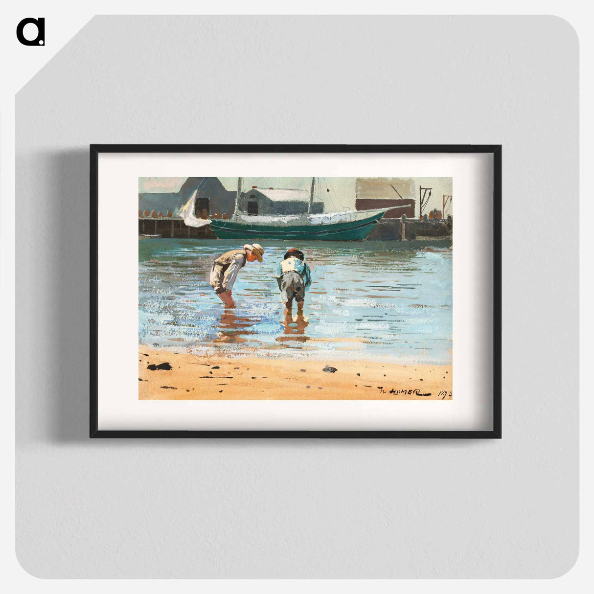 Boys Wading - Winslow Homer Poster.