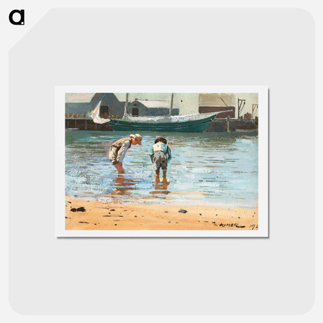 アートポストカード-Boys Wading - ウィンスロー ホーマー Postcard.