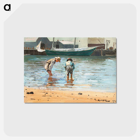 アートポストカード-Boys Wading - ウィンスロー ホーマー Postcard.