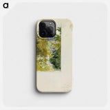 Summer landscape, tall birches - アルバート エーデルフェルト Phone Case.