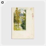 Summer landscape, tall birches - アルバート エーデルフェルト Postcard.