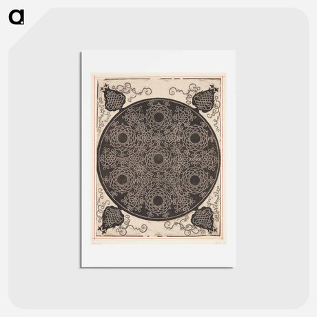 アートポストカード-Knob with seven rings - アルブレヒト デューラー Postcard.