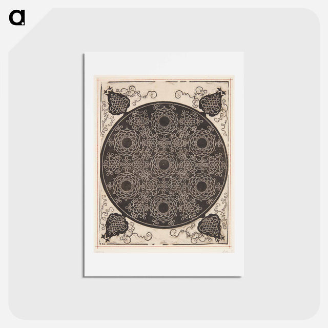 アートポストカード-Knob with seven rings - アルブレヒト デューラー Postcard.