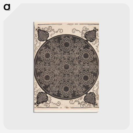 アートポストカード-Knob with seven rings - アルブレヒト デューラー Postcard.