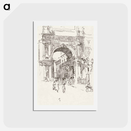 アートポストカード-Piazza Vittorio Emanuele - 不思議の国のアリス Postcard.