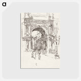 アートポストカード-Piazza Vittorio Emanuele - 不思議の国のアリス Postcard.