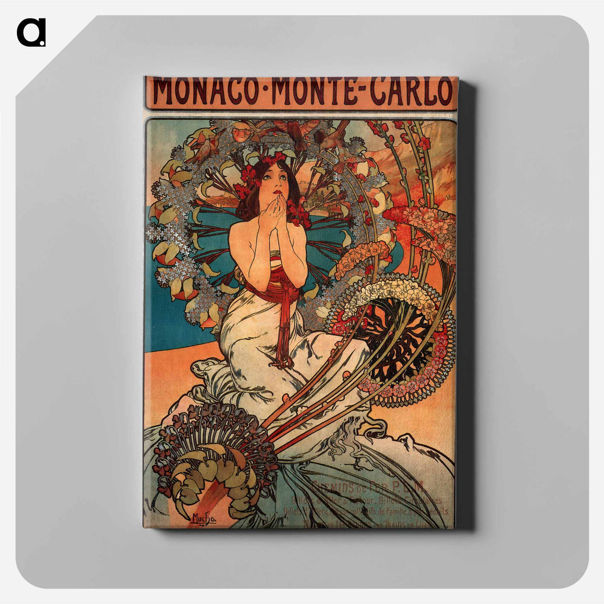 Monaco Monte Carlo - Alphonse Mucha Canvas.