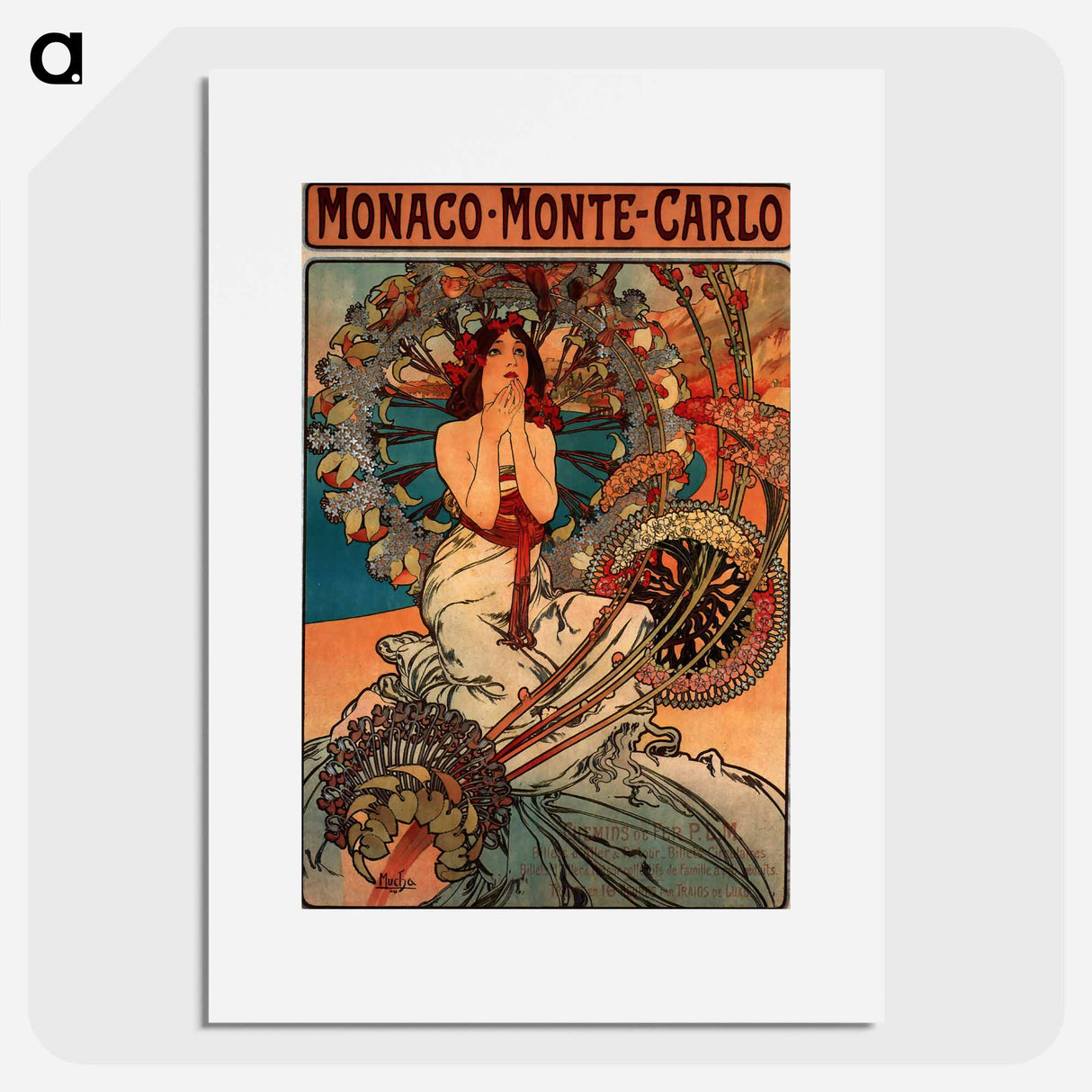 Monaco Monte Carlo - アルフォンス ミュシャ Poster.