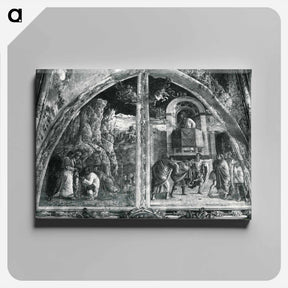 アートパネル-The Calling of Sts James and John; The Preaching of St James (Scenes from the Life of St. James) - アンドレア マンテーニャ Canvas.