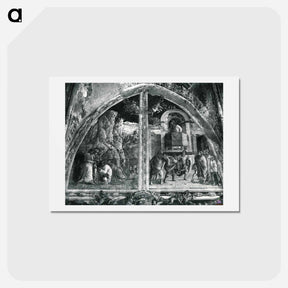 アートポストカード-The Calling of Sts James and John; The Preaching of St James (Scenes from the Life of St. James) - アンドレア マンテーニャ Postcard.
