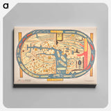 S. Beati Liebanensis mappam mundi - アンティーク地図 Canvas.