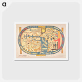 アートポストカード-S. Beati Liebanensis mappam mundi - アンティーク地図 Postcard.