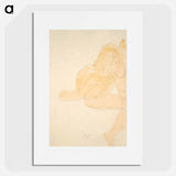 アートポスター-Nude Sitting, Knee Raised - オーギュスト ロダン Poster.