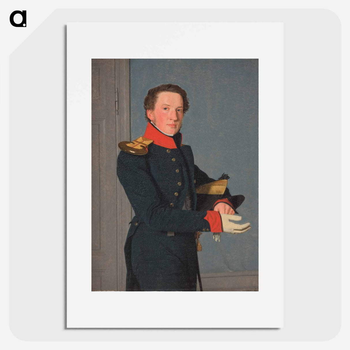 Captain Lieutenant of the Navy D. Christen Schifter Feilberg - クリステン ケプケ Poster.
