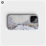 Snow at Argenteuil - クロード モネ Phone Case.