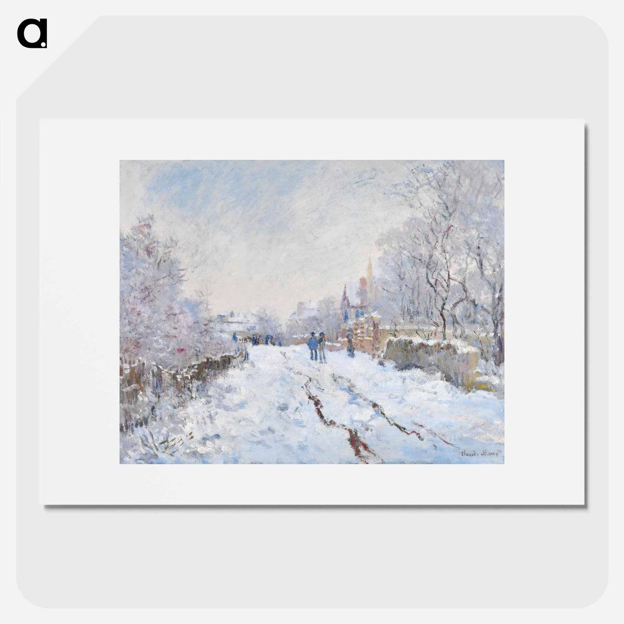 Snow at Argenteuil - Claude Monet Poster.