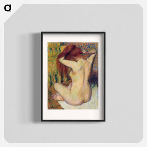 アートポスター-Woman Combing Her Hair - エドガー ドガ Poster.