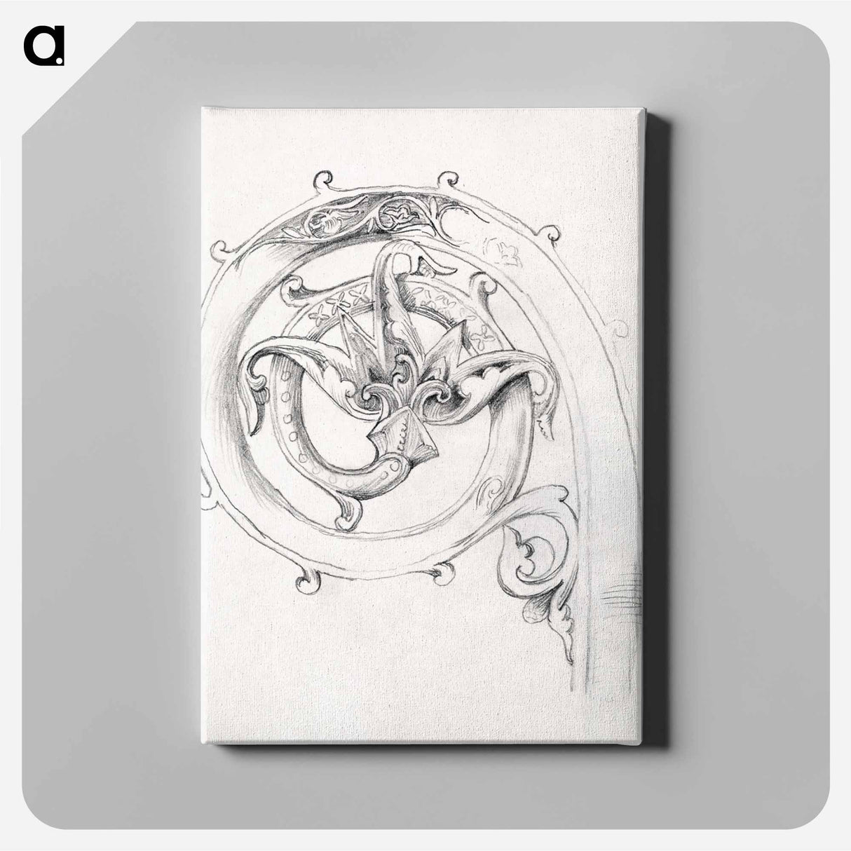 Sketchbook of Byzantine and Romanesque Decoration - エドワード バーン ジョーンズ Canvas.