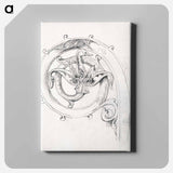 Sketchbook of Byzantine and Romanesque Decoration - エドワード バーン ジョーンズ Canvas.