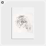 アートポストカード-Sketchbook of Byzantine and Romanesque Decoration - エドワード バーン ジョーンズ Postcard.