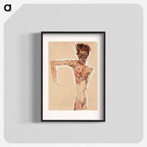 アートポスター-Naked man. Self-Portrait - エゴン シーレ Poster.