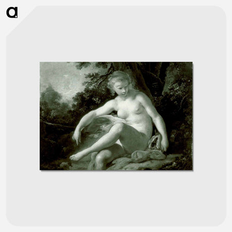 アートポストカード-Bathing Nymph - フランソワ ブーシェ Postcard.