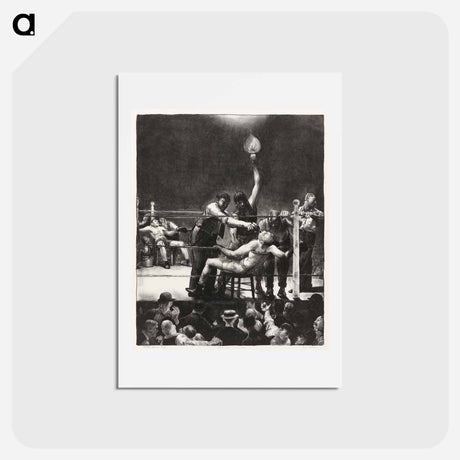 アートポストカード-Between rounds, small, second stone - ジョージ ベローズ Postcard.