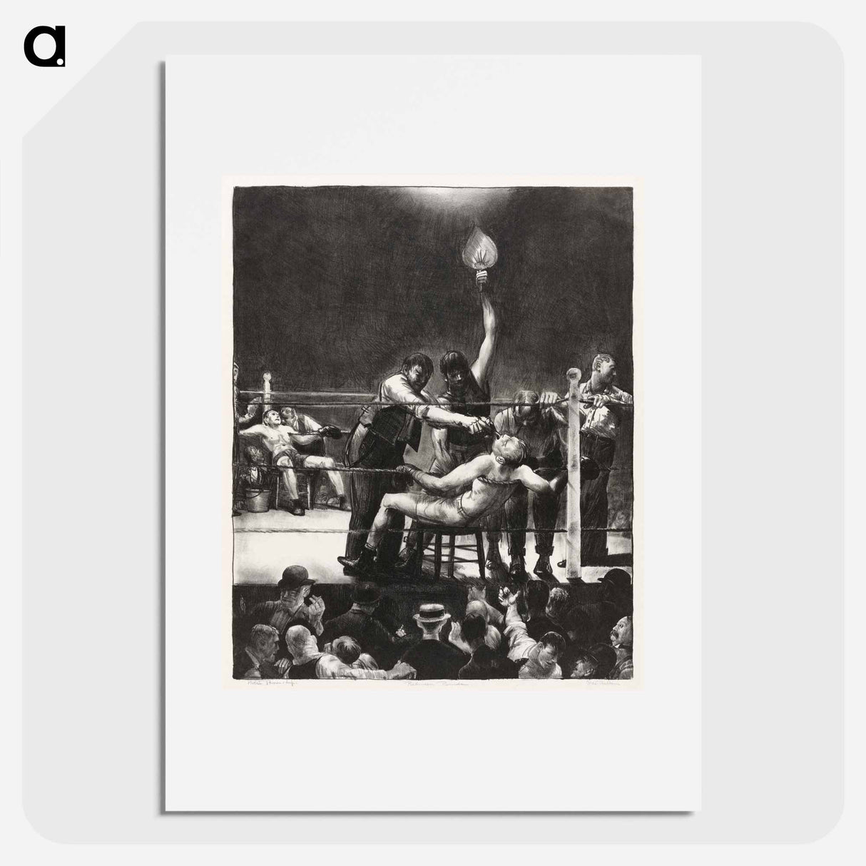 Between rounds, small, second stone - George Bellows Poster.