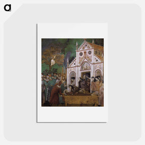 アートポストカード-St. Francis Mourned by St. Clare - ジョット ディ ボンドーネ Postcard.
